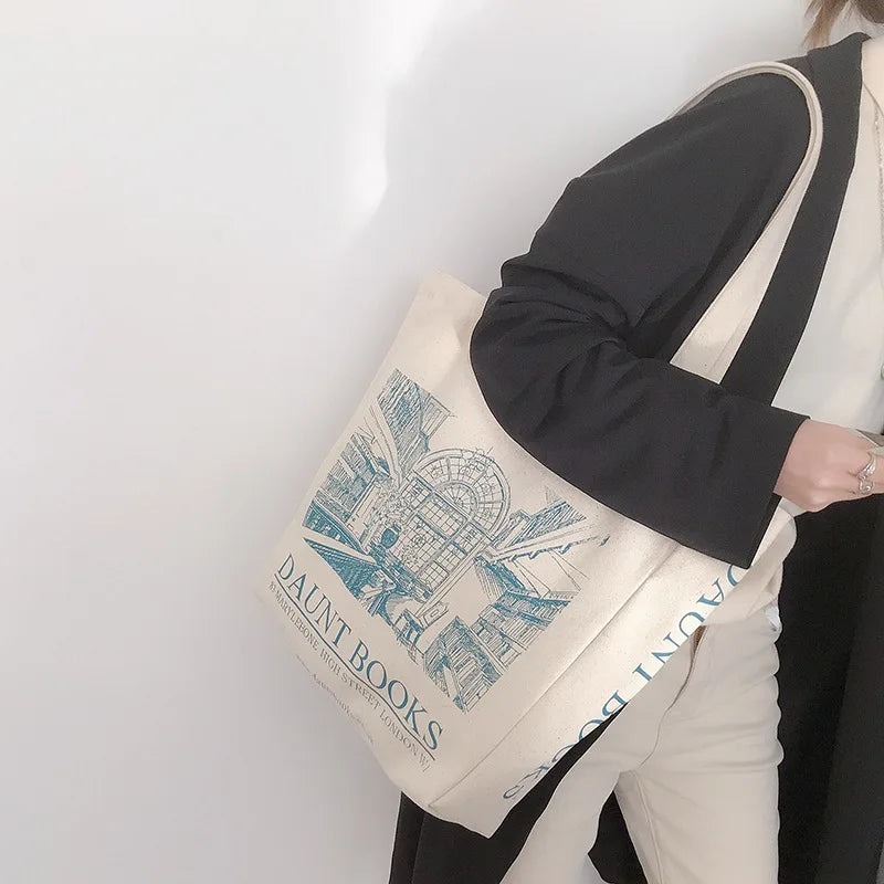 Femlion London Canvas Shoulder Bag for Daily Use and Students