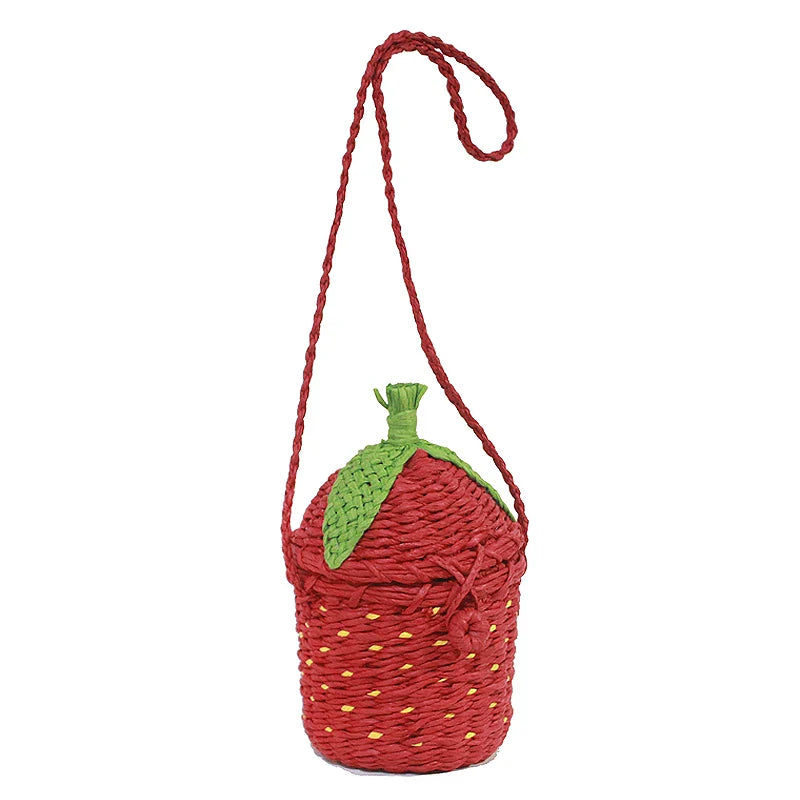 Femlion Pastoral Woven Straw Shoulder Bag - Elegant and Versatile