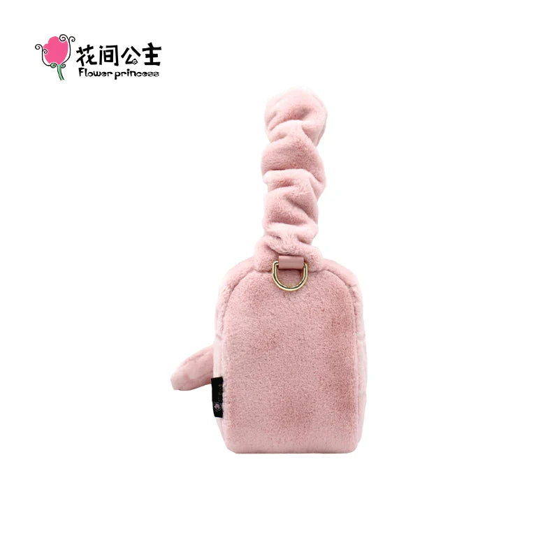 Femlion Plush Pink Crossbody Square Bag Autumn/Winter 2024 Fashion Trend for Women