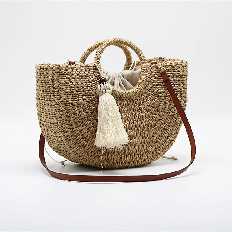 Femlion Round Handle Papyrus Woven Shopping Bag - Spring/Summer 2020 Collection