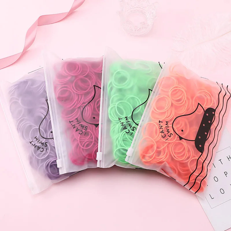 Femlion Girls Elastic Hair Bands Set - Cute & Colorful Ponytail Holders