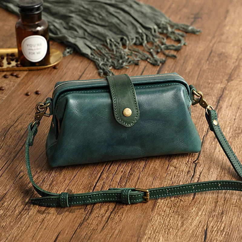 Femlion Genuine Leather Crossbody Bag for Women: Small Shoulder Clutch Sling Luxury Bag