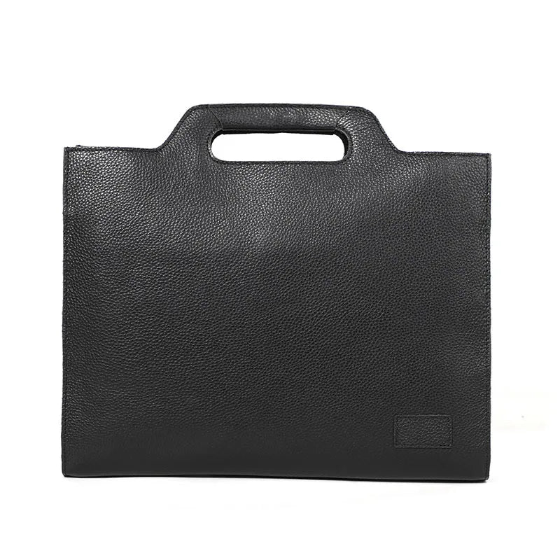 Femlion Men's Leather Briefcase For Business A4 Documents