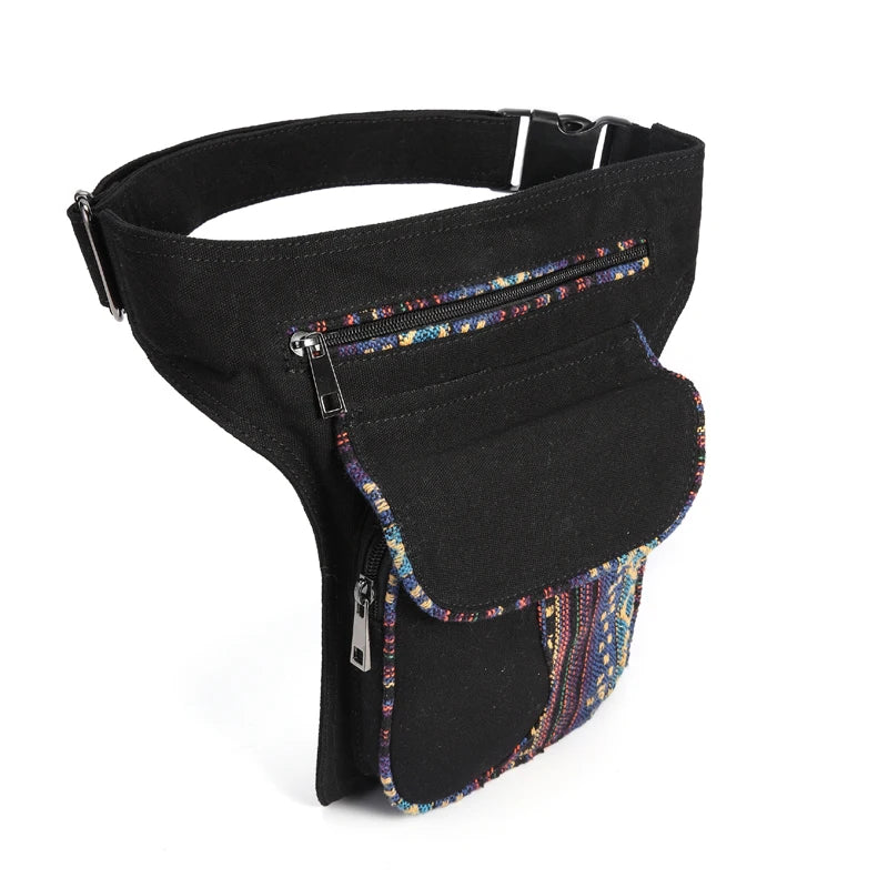 Femlion Boho Waist Bag for Women: Bohemian Style Fanny Pack with Phone Pockets