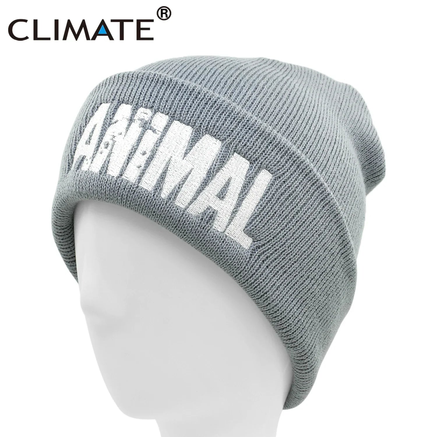 Femlion Winter Fitness Beanie for Men - Animal Logo Warm Hat