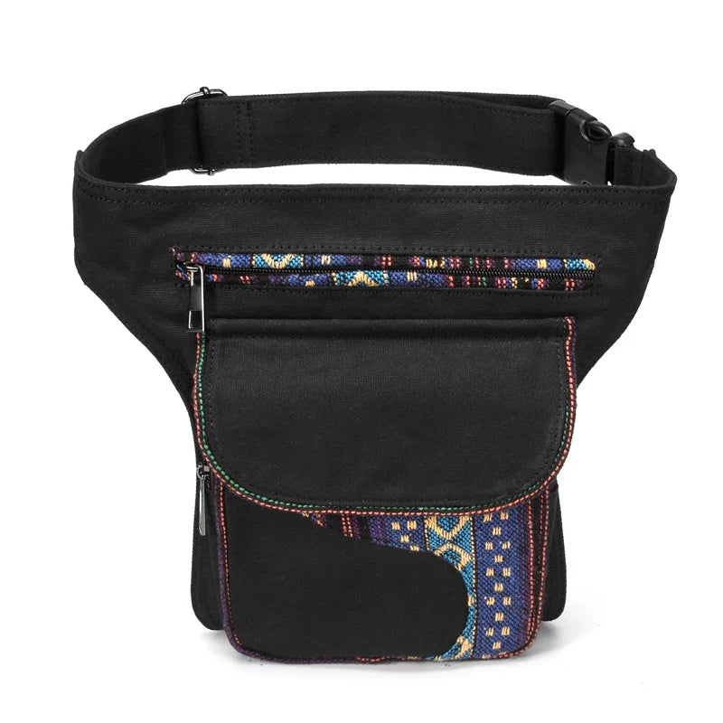 Femlion Vintage Waist Bag Pack with Large Capacity and Adjustable Belt.