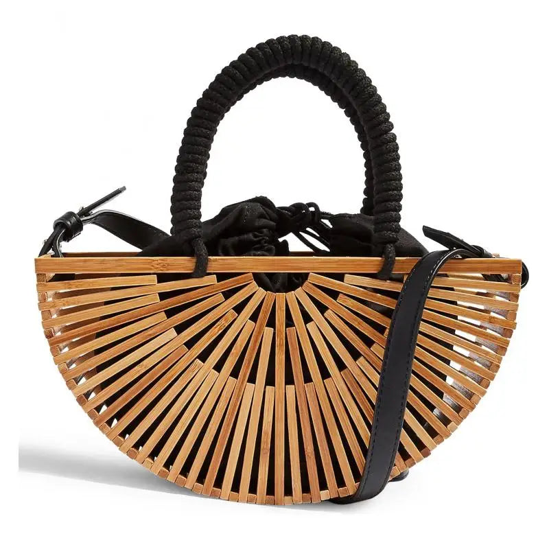 Femlion Bamboo Woven Bag: Stylish, Durable, Eco-Friendly Beach & Outdoor Crossbody Bag