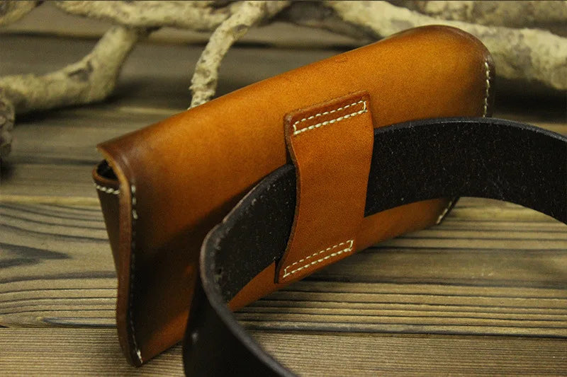 Femlion Full Grain Leather Sunglass Cases for Men and Women