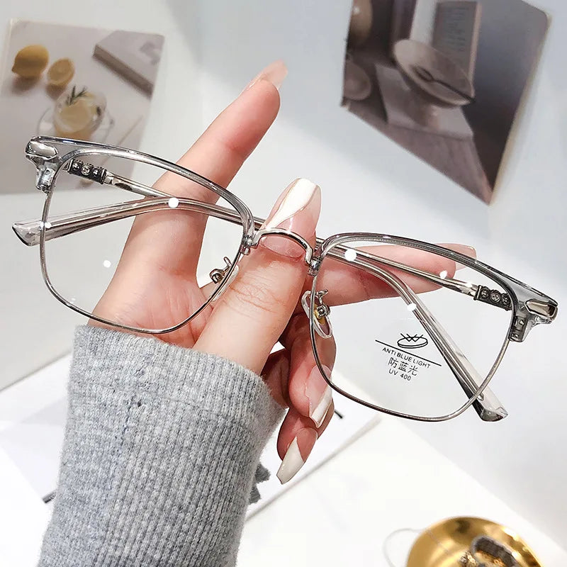 Femlion Metal Half Frame Reading Glasses +1.0 To +4.0