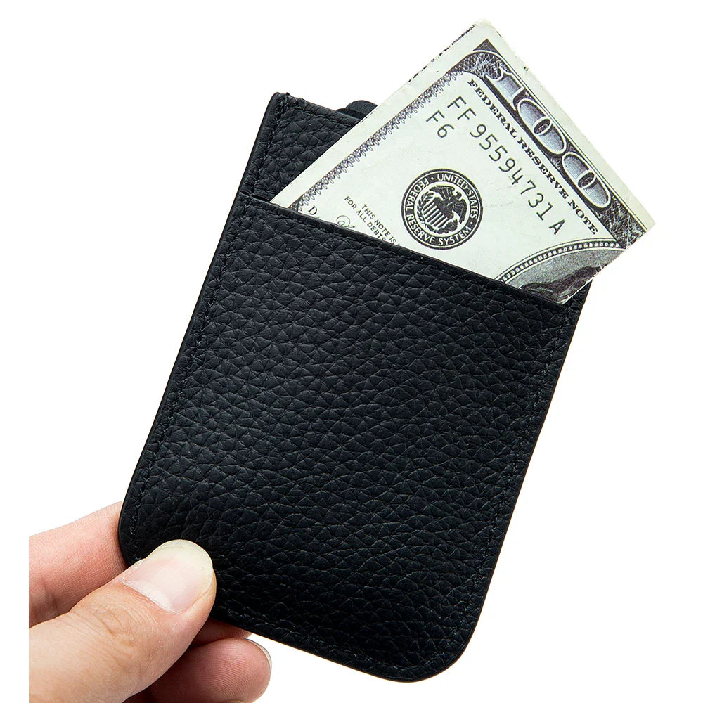 Femlion RFID Slim Card Holder Quick Access Soft Cowhide Bill Wallet