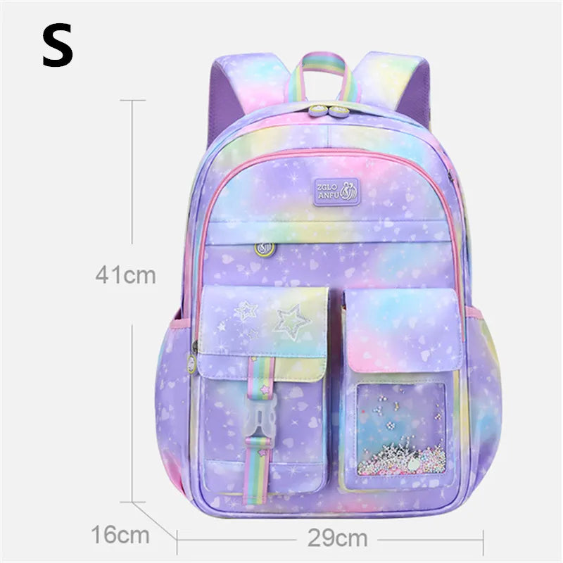 Femlion Princess School Backpack for Girls, Orthopedic Kids Satchel, Teenager Schoolbag