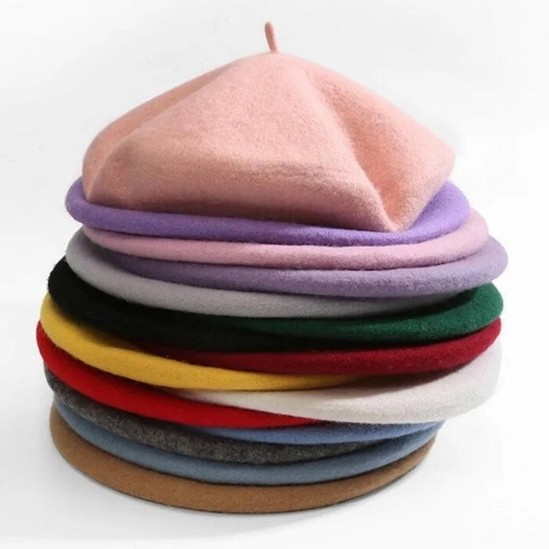 Femlion Wool Berets for Women - Stylish and Warm French Artist Hat for Autumn/Winter