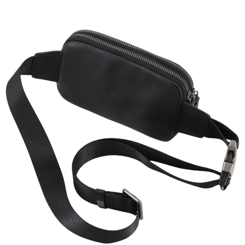 Femlion Genuine Leather Women's Multi-layer Fanny Pack Phone Pouch