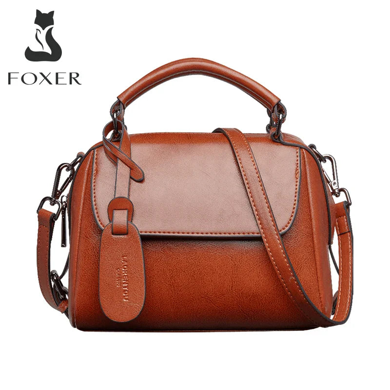 Femlion Fashion Crossbody Shoulder Bag PU Leather Large Capacity Totes Casual Messenger Lady Handbag