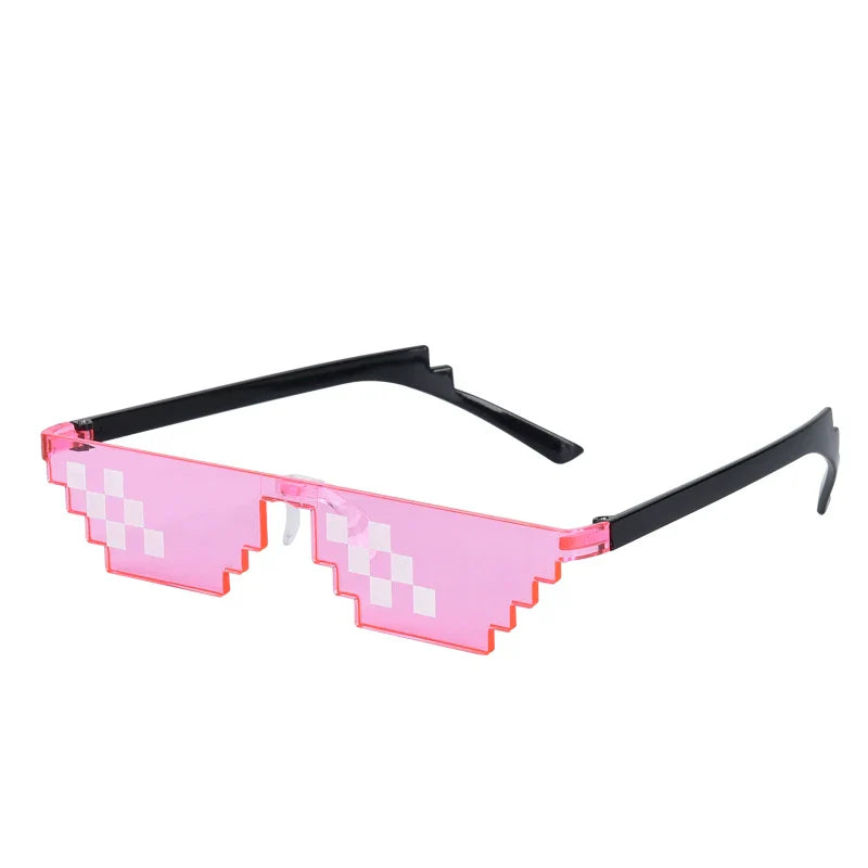 Femlion Pixel Code Decorative Bungee Sunglasses for Women and Men