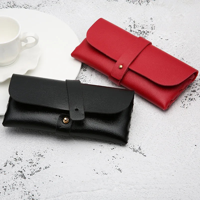 Femlion Leather Sunglasses Case: Fashionable Portable Eyeglasses Bag