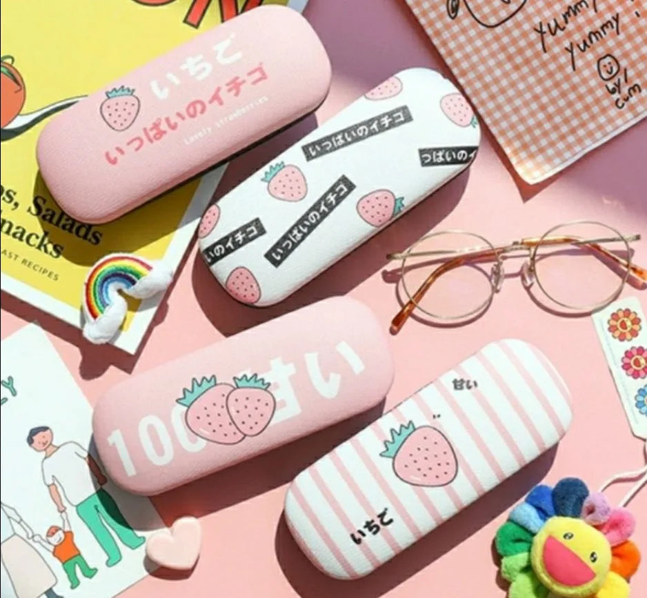 Femlion Cartoon Pattern Folding Sunglasses Case: Portable Eyewear Protector Cover