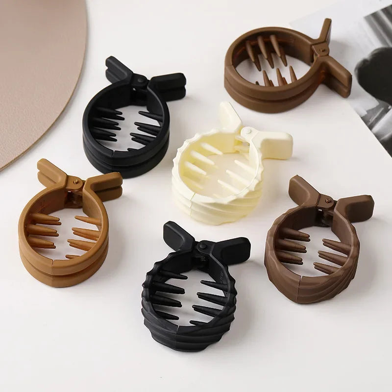 Femlion High Ponytail Hair Claw Clip - Frosted Back Head Hairpin Fixator