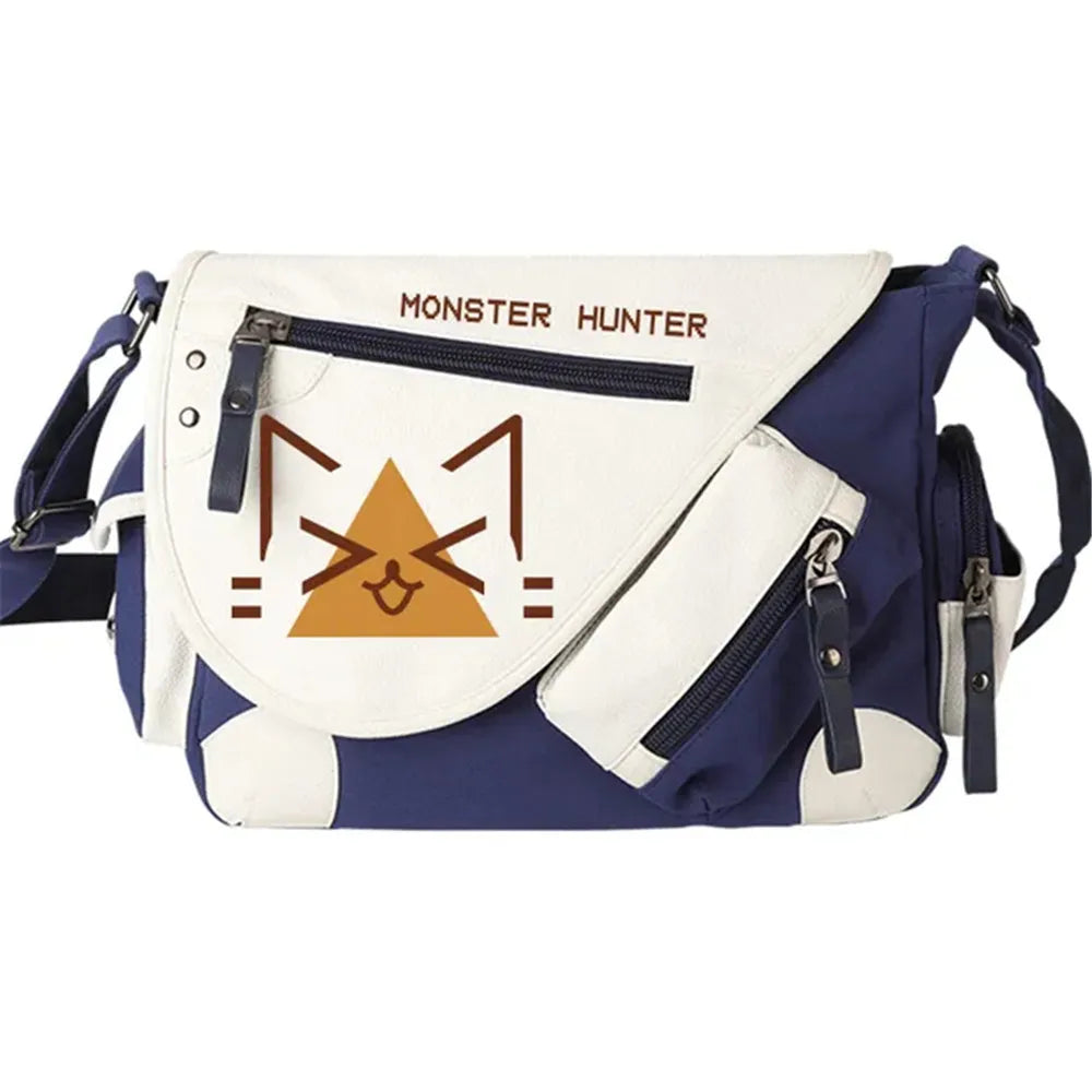 Femlion Monster Hunter Canvas Shoulder Bag Crossbody Travel Messenger Schoolbags