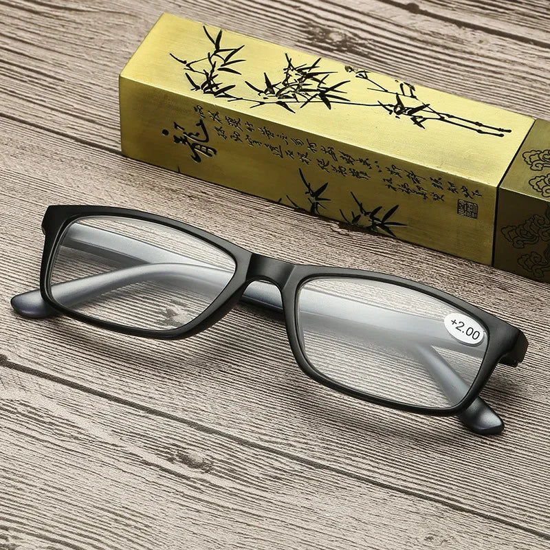 Femlion Vintage Business Reading Glasses for Men and Women +1.5 to +4.0 Hyperopia Eyewear