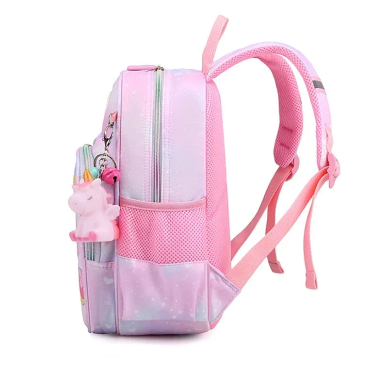 Femlion Unicorn School Bag for Girls - Cute Kawaii Backpack for Kids