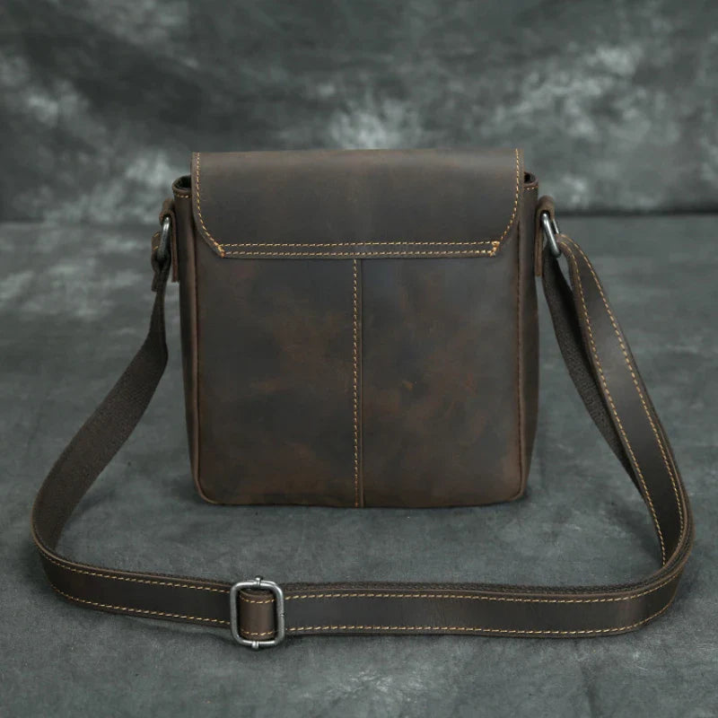 Femlion Cow Leather Men's Crossbody Messenger Bag