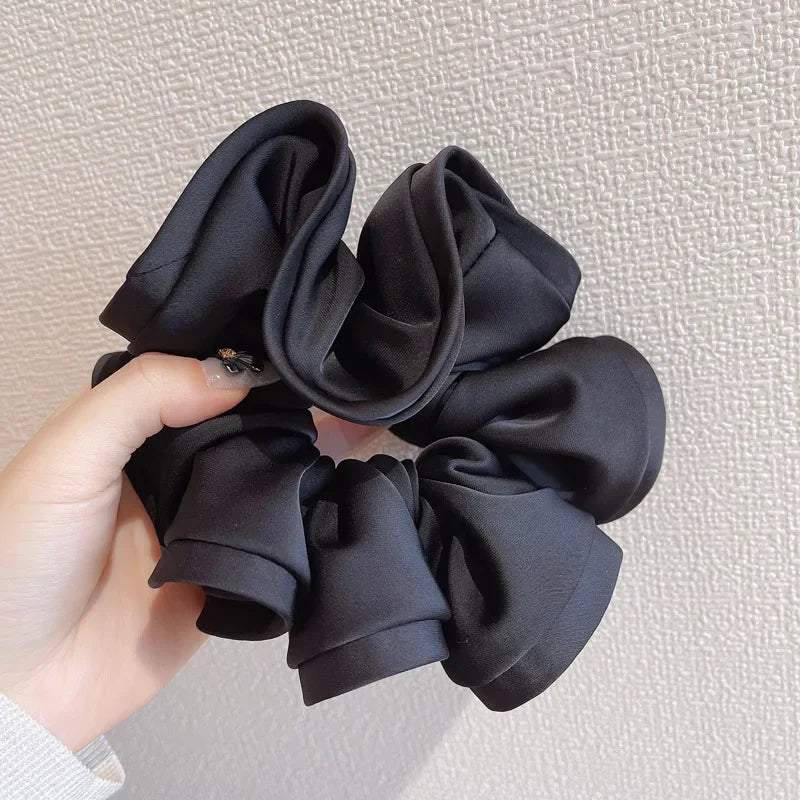 Femlion Elegant Ruffle Scrunchie Hair Bands for Women and Girls