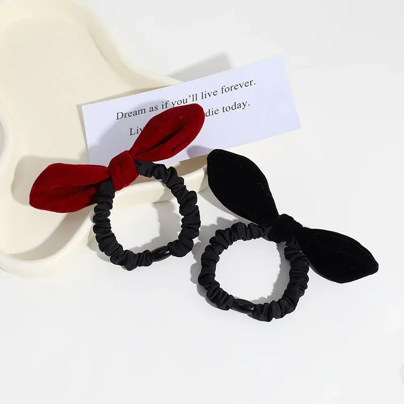 Femlion Velvet Bow Ponytail Hair Ties for Women