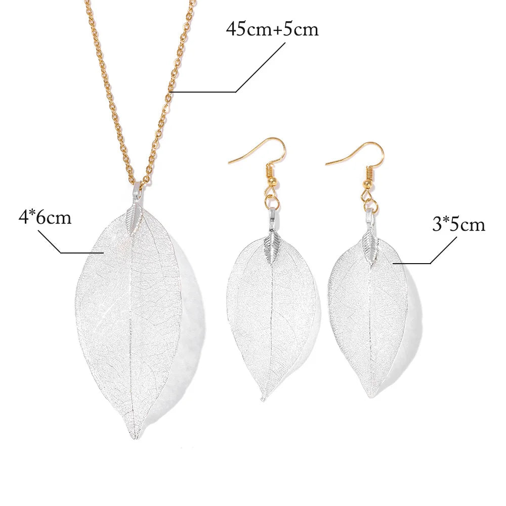 Femlion Boho Leaf Dangle Earrings for Women - Natural & Unique Statement Jewelry