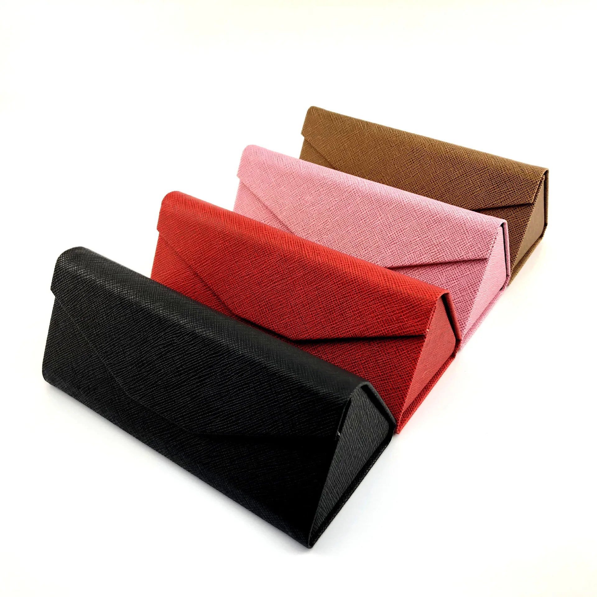 Femlion PU Triangle Glasses Case: Candy Color, Foldable, Waterproof, Strong Magnet