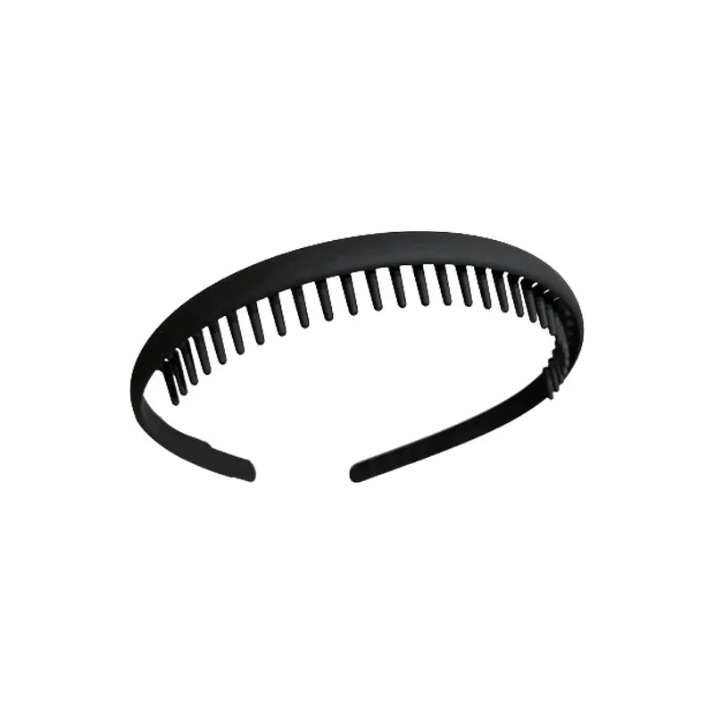 Femlion Elegant Black Hairbands Women Toothed Combs Hair Accessories non-slip Sports Headbands