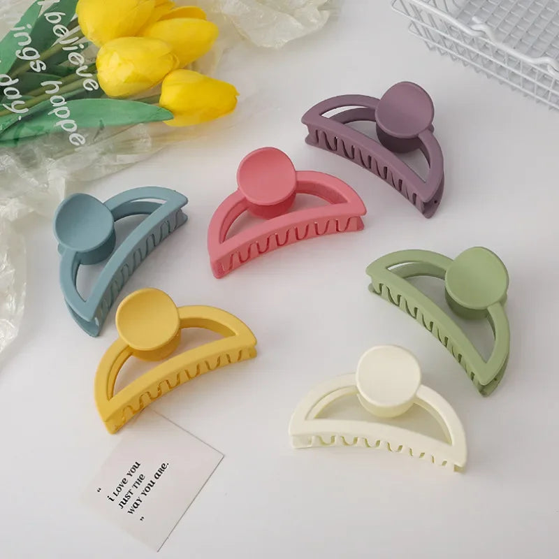 Femlion Matte Acrylic Hair Claw for Women - Elegant Hair Accessories