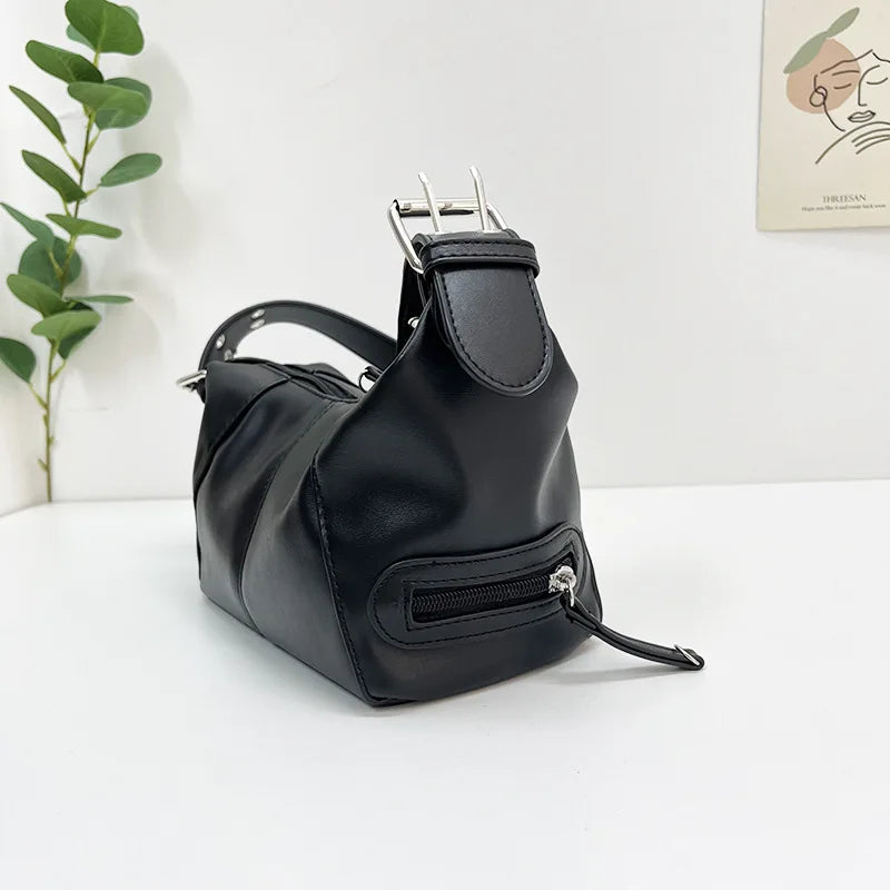 Femlion  Y2K Inspired Classic Leather Shoulder Bag