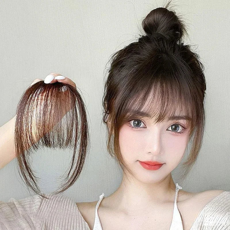 Femlion Air Bangs Hair Tools Clip-In Extension Synthetic Fake Fringe False Hairpiece