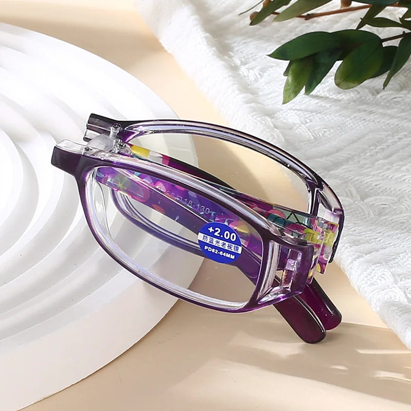 Femlion Flower Wrap Hollow Folding Presbyopic Glasses for Men and Women