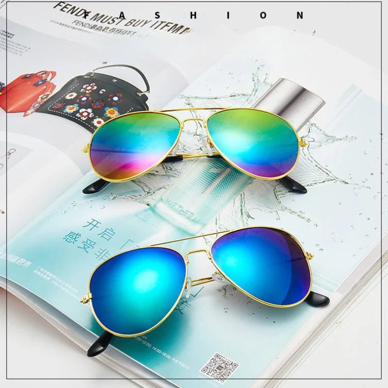 Femlion Pilot Sunglasses Vintage Unisex Designer Outdoor Driving Sun Glasses