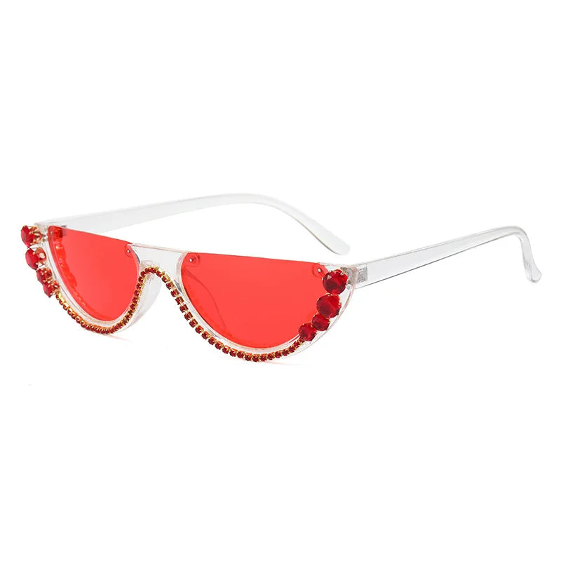 Femlion Crystal Cateye Sunglasses: Luxury Jewel Frame Rhinestone Eyewear