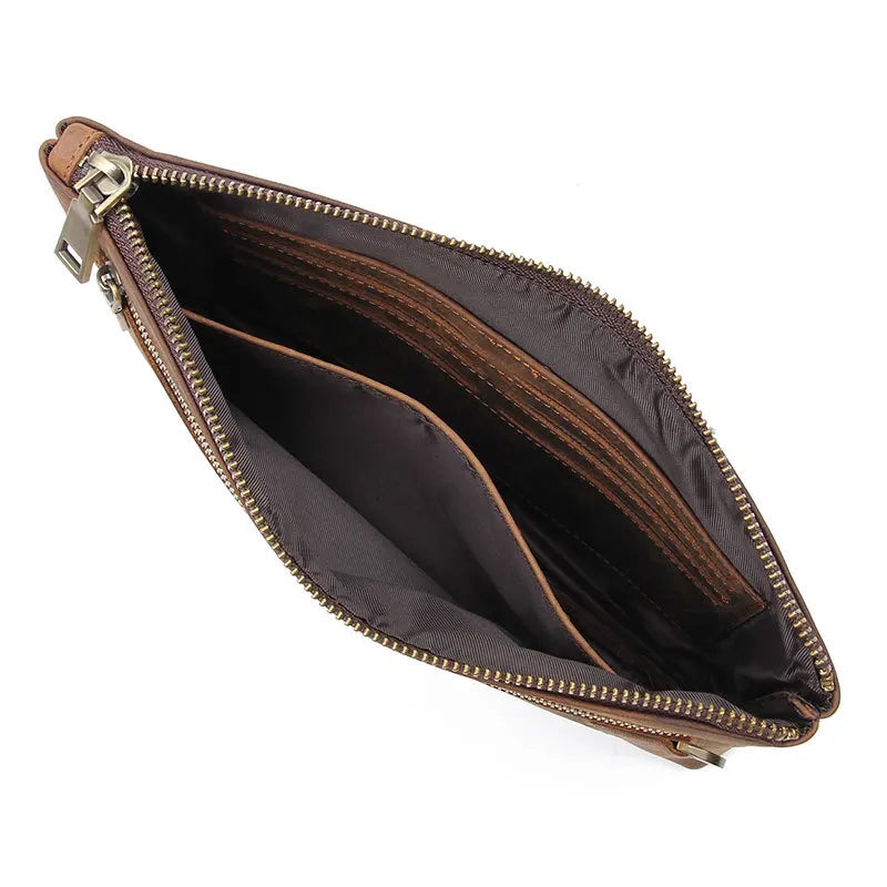 Femlion Leather Clutch Wallet: Stylish Unisex Zipper Long Purse for Evening Party