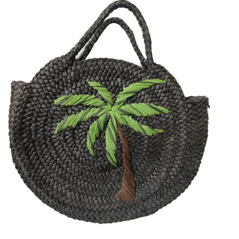 Femlion Pineapple Coconut Straw Woven Shoulder Bag