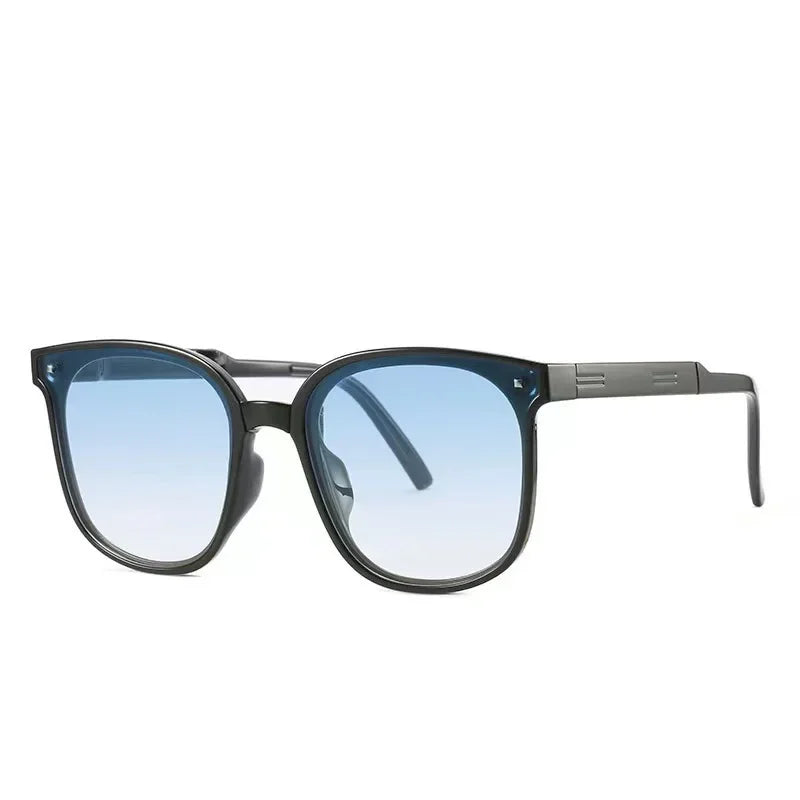 Femlion Square Sunglasses UV400 Retro Rivet Women's Shades