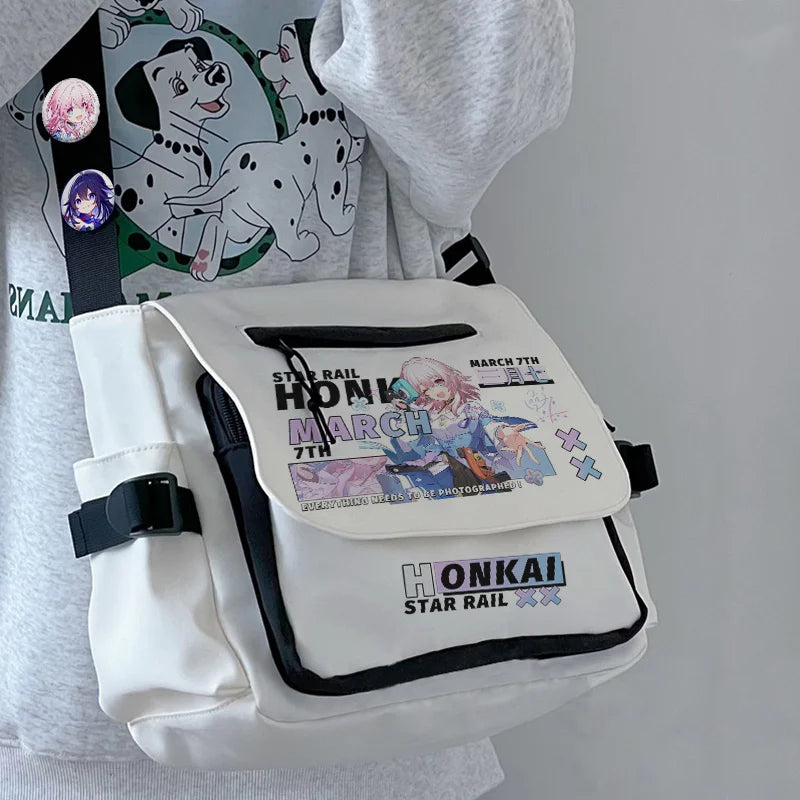 Femlion Honkai Star Rail Shoulder Bag Black White Crossbody