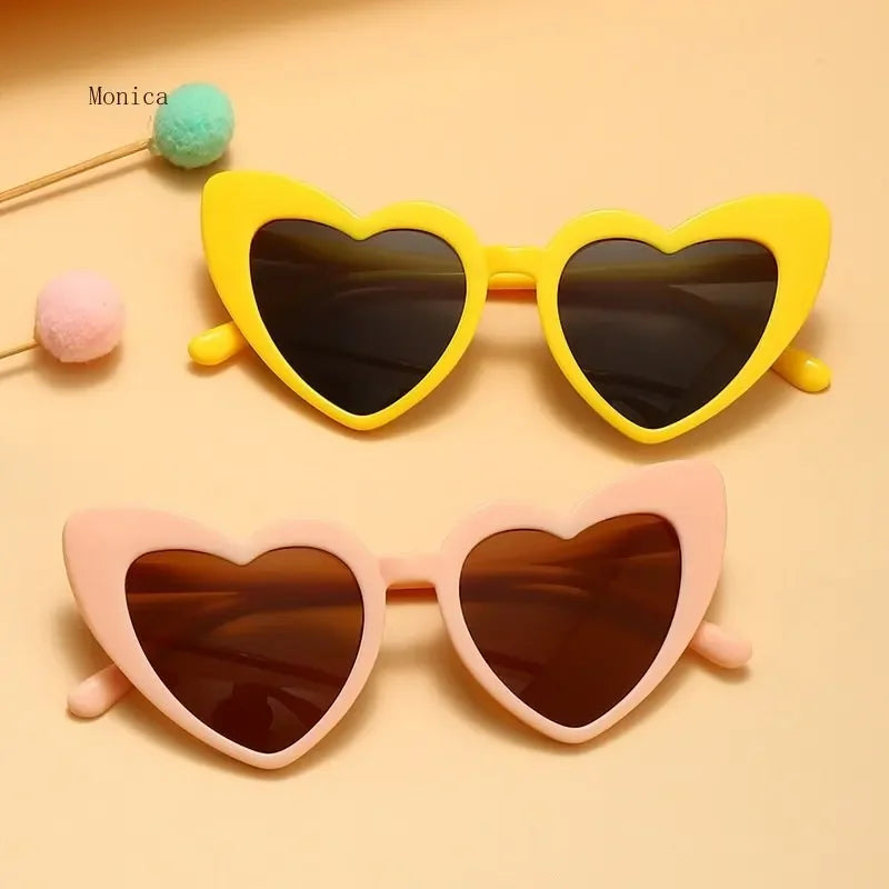 Femlion Kids Heart Shaped Sunglasses UV400 Protection