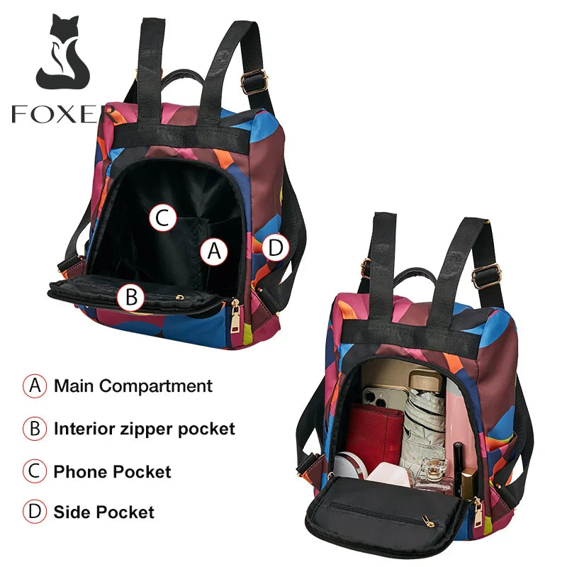 Femlion Waterproof Fashion Backpack: Stylish Anti-Theft School Bag for Teenage Girls