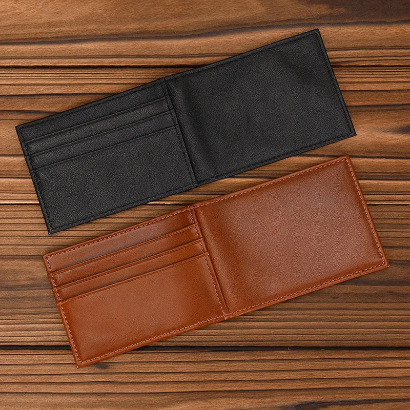 Femlion Genuine Leather Card Holder Wallet for Men Women