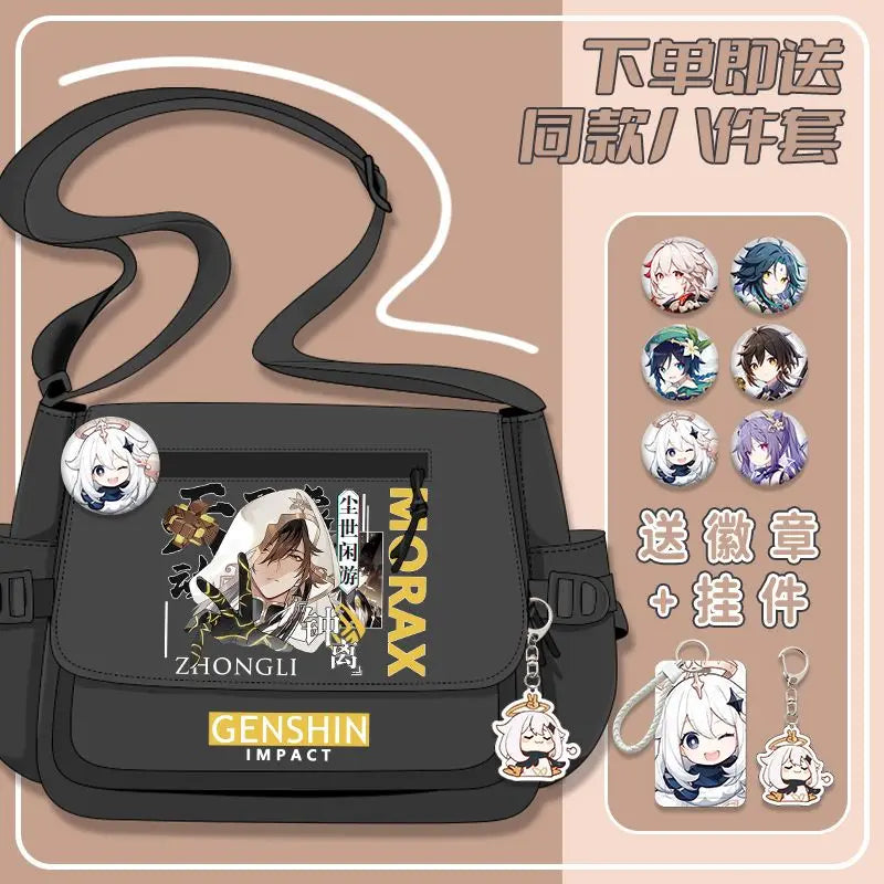 Femlion x Genshin Impact Xiao Hutao Badges Shoulder Bag Crossbody