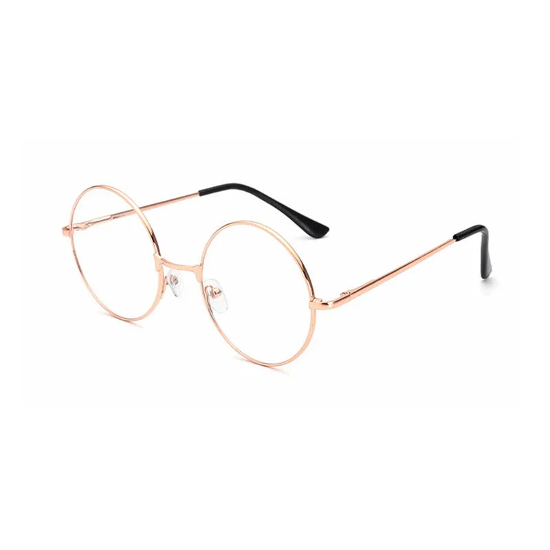 Femlion Round Metal Frame Myopia Glasses Men Women Diopter -1.0 to -4.0