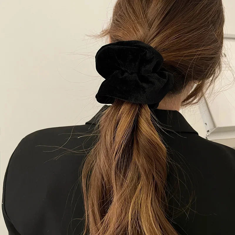 Femlion Velvet Rope Hair Bands for Women - Elegant Wide Headwear in Korean Style