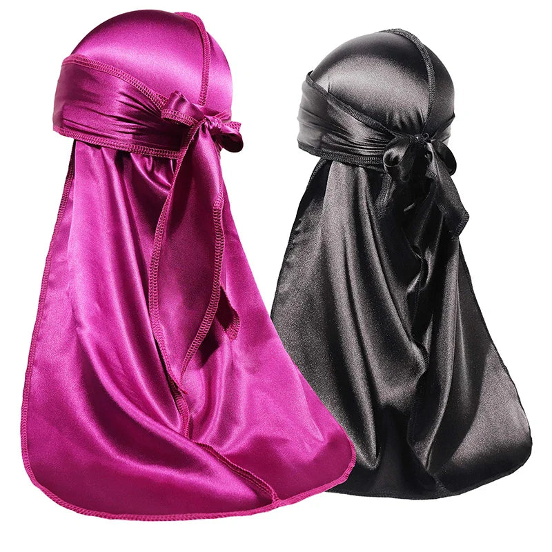 Femlion Satin Durag Bandana Cap Headwrap for Men and Women