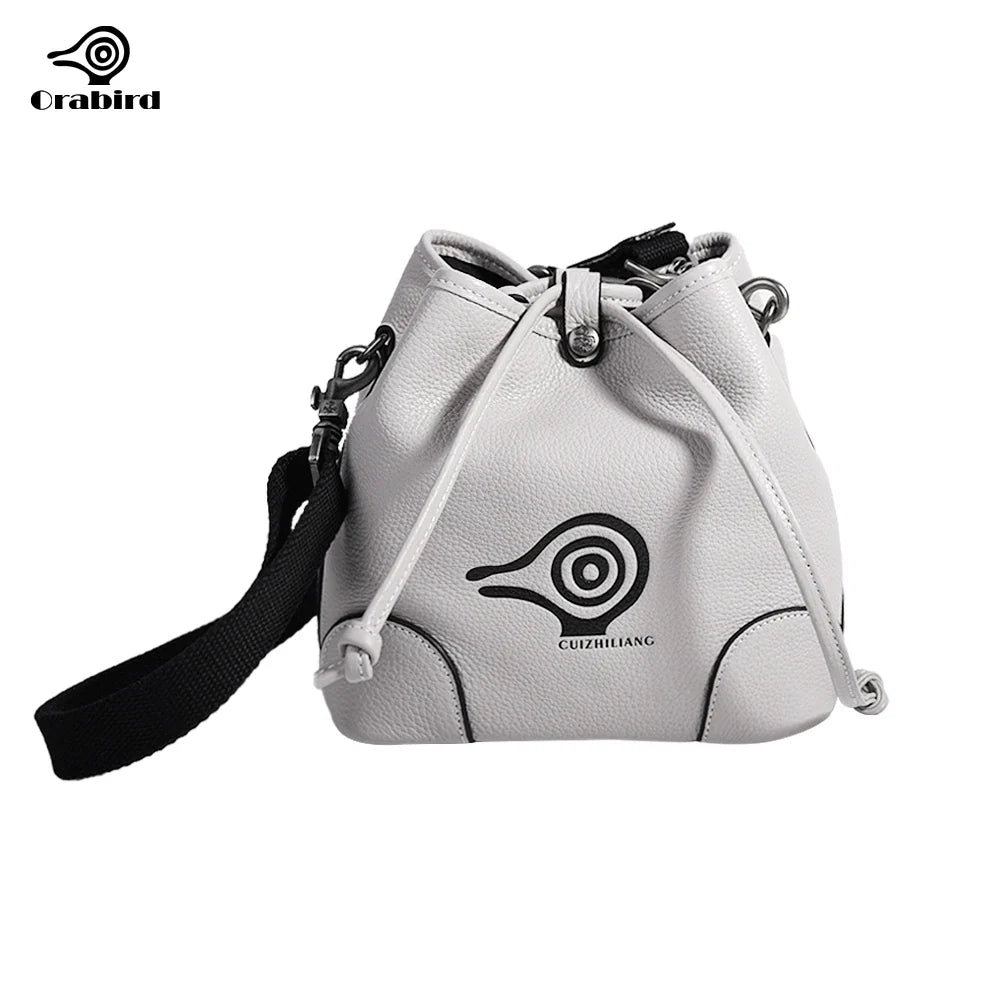 Femlion Chic Leather Bucket Bag: Elegant Crossbody Handbag for Women