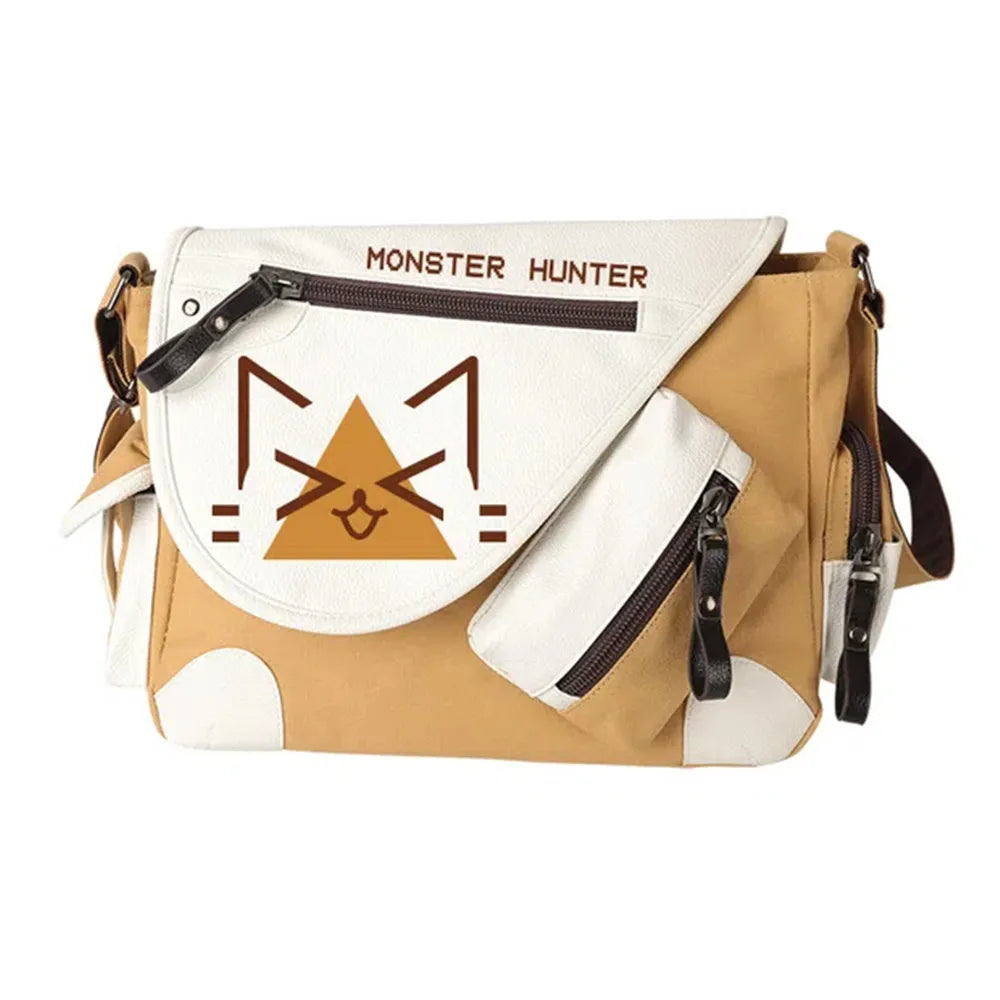 Femlion Monster Hunter Canvas Shoulder Bag Crossbody Travel Messenger Schoolbags